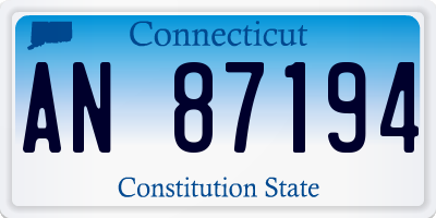 CT license plate AN87194