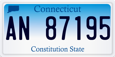 CT license plate AN87195