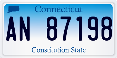 CT license plate AN87198