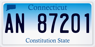 CT license plate AN87201