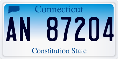 CT license plate AN87204