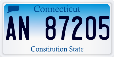CT license plate AN87205