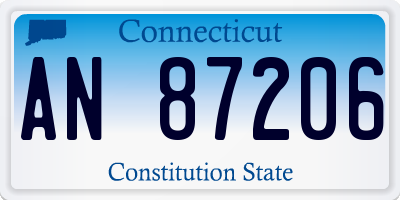 CT license plate AN87206