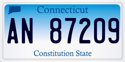 CT license plate AN87209