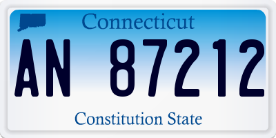 CT license plate AN87212