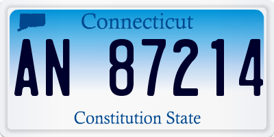 CT license plate AN87214
