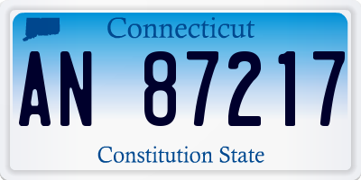 CT license plate AN87217