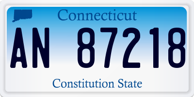 CT license plate AN87218