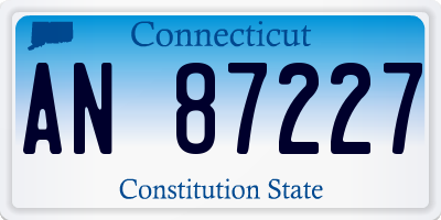CT license plate AN87227