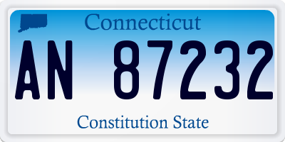 CT license plate AN87232