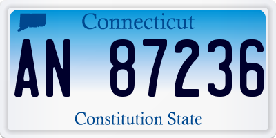 CT license plate AN87236