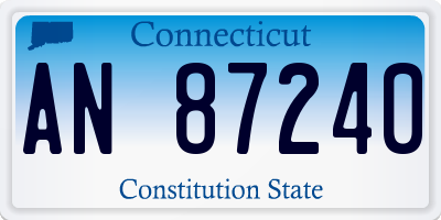 CT license plate AN87240