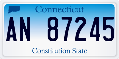 CT license plate AN87245