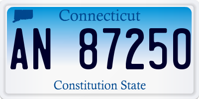 CT license plate AN87250