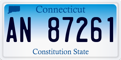 CT license plate AN87261