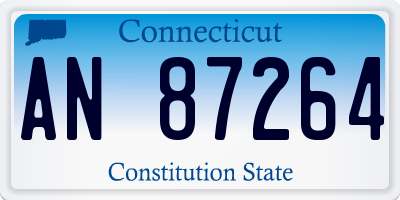 CT license plate AN87264