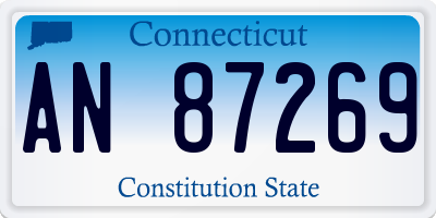 CT license plate AN87269