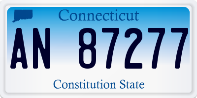 CT license plate AN87277