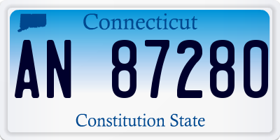 CT license plate AN87280