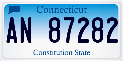CT license plate AN87282