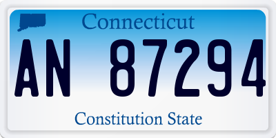 CT license plate AN87294