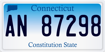 CT license plate AN87298