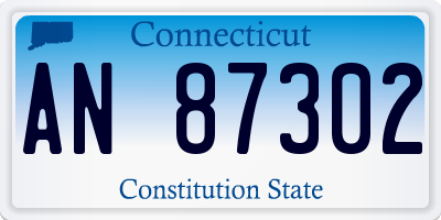 CT license plate AN87302