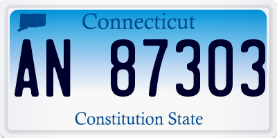 CT license plate AN87303