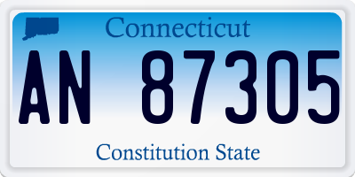 CT license plate AN87305