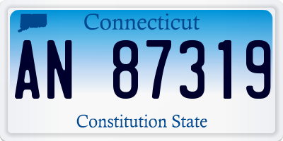 CT license plate AN87319