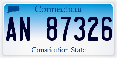 CT license plate AN87326