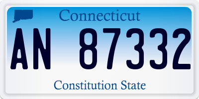 CT license plate AN87332