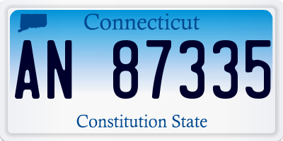 CT license plate AN87335