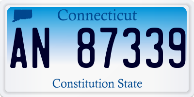 CT license plate AN87339