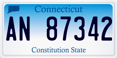 CT license plate AN87342