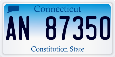 CT license plate AN87350