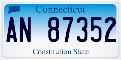 CT license plate AN87352