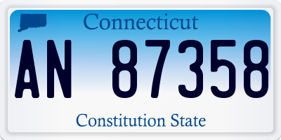 CT license plate AN87358