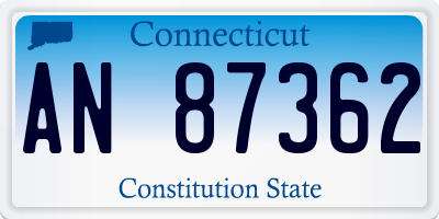 CT license plate AN87362
