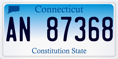 CT license plate AN87368