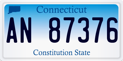 CT license plate AN87376