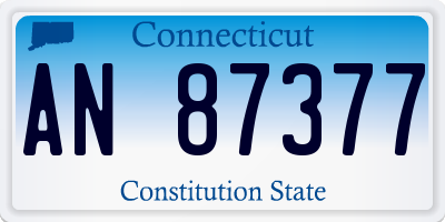 CT license plate AN87377
