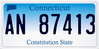 CT license plate AN87413