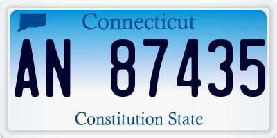 CT license plate AN87435