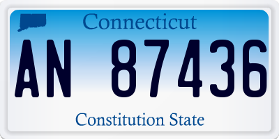 CT license plate AN87436