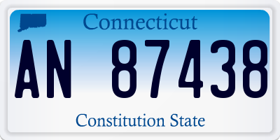 CT license plate AN87438