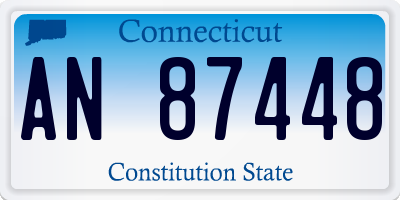 CT license plate AN87448