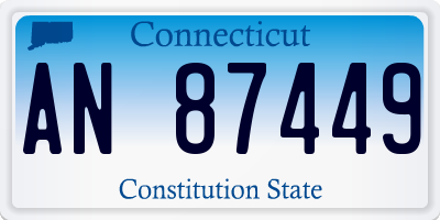 CT license plate AN87449