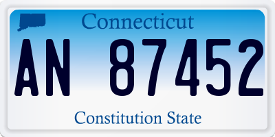 CT license plate AN87452