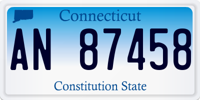 CT license plate AN87458